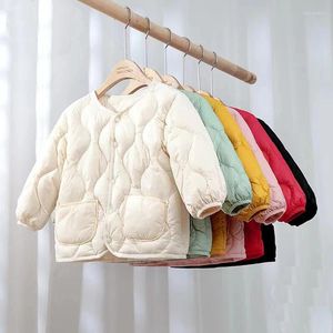 Down Coat Children Duck Coats 2023 Autumn Baby Boys Ultra Light Puffer Jackets Child Girls Collarless Fluffy Toddler Winter