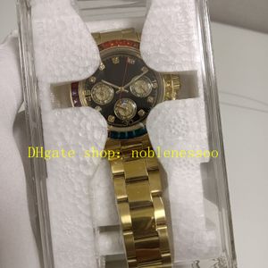 3 Color Mens Chrono Watch And Gift Box Real Photo Men's 40mm 116598 Black Dial Diamond Bezel 18K Yellow Gold 116595 Everose Quartz Chronograph Sport Watches