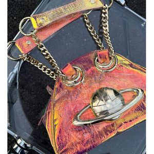 Kręgle torba punkowa Vivi Torba na ramię gorąca dziewczęta torba Saturn czarne torebki nocne torebki damskie mody srebrne torebki