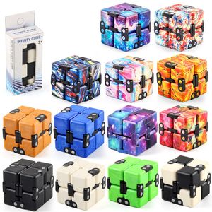 Wholesale Infinity Magic Cube Creative Galaxy Fitget toys Antistress Office Flip Cubic Puzzle Mini Blocks Decompression Toy Suitable for all groups