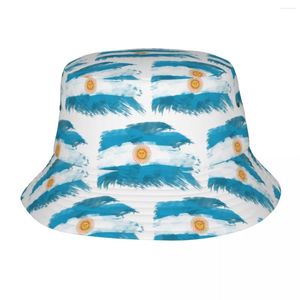 Berets unisex wiadro kapelusz argentyna flaga plażowa hatwear ochronę UV Ochrona na świeżym powietrzu sportowy czapki wędkarskie Bob Prezent urodzinowy pomysł