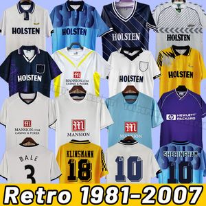 Totten Ham Retro Soccer Jerseys Klinsmann 06 07 08 09 81 82 83 84 91 93 94 95 98 99 1978 1986 100th Gascoigne anderton Sheringham Ginola Bale Ferdinand