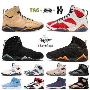 High Quality Jumpman 7 Basketball Shoes 7s Men Basketball Shoes University Blue Hare Paname Citrus Shimmer Greater China Unisex Sport Trainer Sneakers