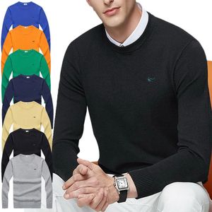 Męskie swetry super miękki 100 bawełniany sweter mężczyzn menuver jumper jesienna zimowa ciepła koszulka hombre pull homme mens oneck PL8507 231114