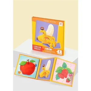 Designer Jigsaw Game Puzzle magnetico Montessori Giocattoli educativi Traffico Cognizione Magnetico Puzzle per bambini da 1 a 6 anni Scatola per bambini Storia di cartoni animati Giocattolo Regalo