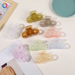 Clip per artigli per capelli a catena alla moda Donne coreane Ragazze Morsetti per capelli in plastica Forcina di grandi dimensioni Granchio Barrette Copricapo Accessori per capelli