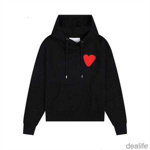 Amis Amisweater Pull Knitted Sweater Hoody Am i Paris Hooded Pullover Men Women Casual Sweatshirts Amiparis Coeur Heart Love Pattern Sweat Jumper Zrcm
