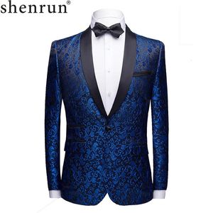 Mäns kostymer blazers män mode smal passform jacka mager tuxedo casual blazer blommor jacquard sjal lapel kostym bröllop fest prom mens blazers 231113