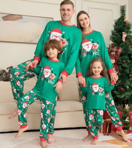 Família combinando roupas feliz natal roupas de ano mãe pai crianças combinando pijamas conjunto bebê cachorro macacão presente de natal família olhar pijamas 231113