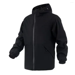 Herrenjacken Herren Damen Wasserdichte Jacke Kapuzenmantel Outdoor-Windjacke Langarm-Oberteil in Blau für jedes Wetter und alle Aktivitäten