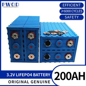 3,2 V Lifepo4 Batterie 200AH wiederaufladbare DIY 12 V LFP Batterie 6000 Zyklen Lithium-Eisenphosphat-Batterien für Golfwagen, Boote