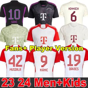 KANE футбольные майки SANE 2023 2024 футбольная рубашка MUSIALA GORETZKA GNABRY BAYERNS Мюнхен camisa de futebol мужские детские комплекты KIMMICH фанаты комплекты игроков