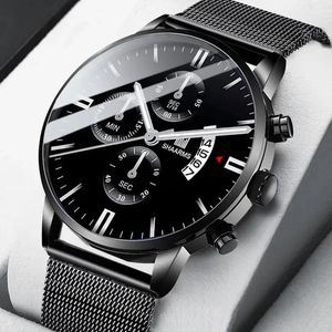 Relógios de pulso Business Mens Watch Marca Luxo Masculino Quartz Relógios Minimalista Casual Couro Strap Calendário Digital Relógio de Pulso Homens Relógio 231114