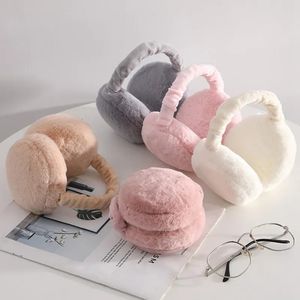 Ear muffs macio de pelúcia orelha mais quente inverno quente earmuffs para mulheres moda sólida earflap ao ar livre proteção fria orelha-muffs orelha capa 231113