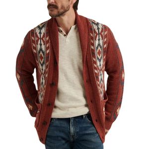 Giacche da uomo Autunno-Inverno Maglione Risvolto Cardigan lavorato a maglia jacquard di Natale su abiti spessi da uomo Cardigan 231113