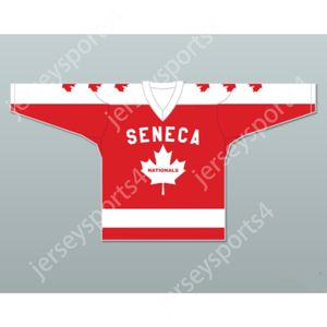 MAGLIA HOCKEY NAZIONALI WAYNE GRETZKY SENECA ROSSA personalizzata NUOVA cucitura superiore S-M-L-XL-XXL-3XL-4XL-5XL-6XL