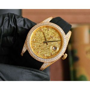 Luxury Diamond Watches Ice Out Watch for Man High Quality DateJusts Date Day Menwatch C9xH Mechanical Movement Uhr Crown Bust Down Montre Full Diamond Rolx Reloj