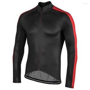 Racingjackor Cycling Jerseys Long Shirts Bicycle Clothing Set Mtb Bike Men Tops Wear Triathlon Road Sport Tight Black Bib