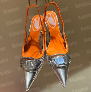 2023 new Denim Heels Slingback Womens Sandals Pumps Kittie Canvas Venus Beach Summer Luxury Designer High Heel Party Sexy Wedding Leather high heels