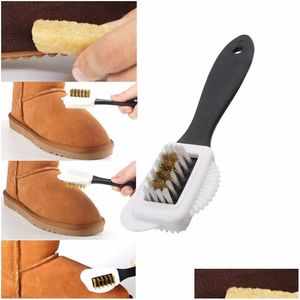 Shoe Brushes 3 Side Cleaning Shoe Brush Plastic S Shape Cleaner For Suede Snow Boot Shoes Household Drop Delivery Home Garden Housekee Dhati