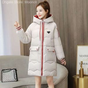 冬のデザイナー女性コットンコートロングスタイル高品質の女性用風防風コート長袖ウォームパーカ