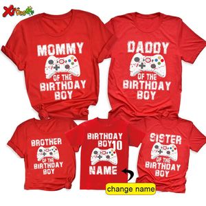 Roupas combinando para a família Camisa de aniversário para festa de família 6º aniversário Menino Gamer Camiseta Meninos Meninas Roupas combinando 8 10 anos Gamer 231113