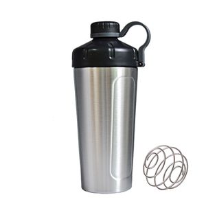 Water Bottles Shaker Bottle Big Volume Portable Stainless Steel With Shake Ball GYM Nutrition Protein Powder 230413