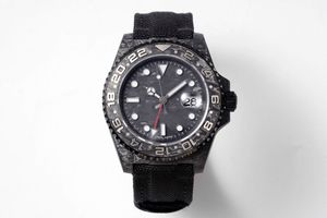 Diw GMT Montre de Luxe Carbon Fiber Case, Cal.3186 Automatisk mekanisk rörelse, Sapphire Crystal Men's Watch Waterproof