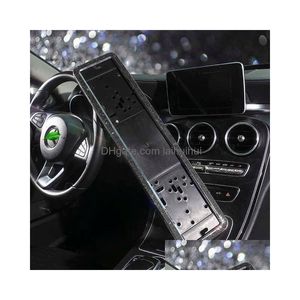 Outros acessórios interiores 1 pcs russo placa de licença de carro quadro cristal luxo bling para mulher gota entrega celulares motocicletas dhxus