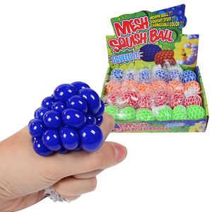 5.0CM Squishy Ball Fidget Toy Mesh Squish Pectin Grape Ball Anti Stress Venting Balls Squeeze Toys Stress Relief Decompression Toys Anxiety Reliever