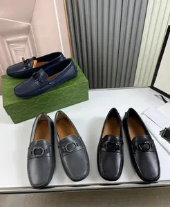 GGSITY män 40modell mocka designer läder loafers lyxiga klänningskor orange blå röd svart manlig båtsko casual skor man fest bröllopssko