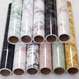 Wallpapers Kitchen Marble Self Adhesive Wallpaper DIY Heatproof Waterproof Contact Continuous Wall Covering Stickers Decor