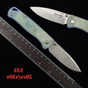 Benchmade EDC Mini Knife Bugout Camping 535S G10 Handle 20CV Outdoor Blade BM810 535 C07 BM940 BM781 Foldning BM 3300 C81 Knivar RWRGU