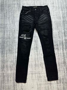 Jeans da uomo Jeans slim fit skinny in denim Designer Pantaloni casual con cerniera Pantaloni cargo elasticizzati con ricamo lettera di moda Pantaloni in denim Hip Hop