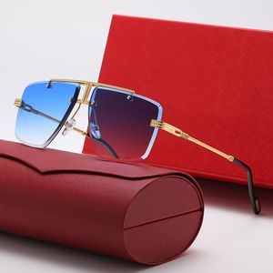 Óculos de sol de designer azul para mulheres marca de luxo viagem pantera retângulo óculos de sol feminino moda retro metal masculino óculos gafas lunettes de soleil
