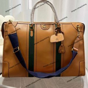 Designer Duffle Påsar Röd och gröna ränder Håller Duffel Bag Bagage Weekend Travel Män Kvinnor Bagages Travels Handväska Tote Hög kvalitet