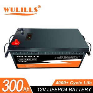 Neue 12V 300Ah LiFePO4 Batterie Pack 12V 24V LiFePO4 Batterie Hohe Kapazität für Solar Power System RV Haus Trolling Motor Steuerfrei