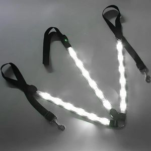 Whips Crops LED Horse Breastplate Collar Harness Strips Chest Strap Battery Operated Belt Adjustable Equestrian Safety Gear 231114