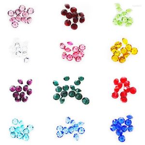 Uroki (120pcs/partia) 4 mm Birthstone Crystal Floating Charm 12 miesięcy nadaje się na szklane wisiorki