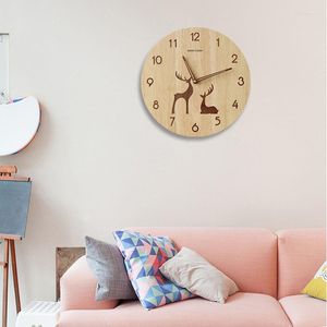 Orologi da parete insolito digitale grande negozio di legno creativo barbiere mini minimalista silenzioso decorazione per uffici wandklok hy50wc