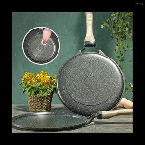 Panelas 24cm pedra frigideira antiaderente ferro fundido panqueca omelete pote para fogão a gás fogão de indução cozinha panelas