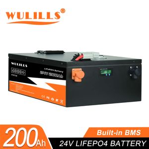 Neue Grade A 24V 100Ah 200Ah LiFePo4 Batterie Pack Lithium-Eisen Phosphat Batterien Eingebaute 8S200A BMS 48V für Solar Boot Keine Steuer