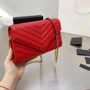 Designer Luxury Handbag Female Bag Top Quality Messenger Shoulder Bag Wallet Chain with Card Holder Slot Clutch Bag with Box