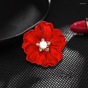 Spille squisite ragazze ragazze eleganti fiori peonici di peonia per spilli smalti alla moda lady lady abito badge abbigliamento accessori