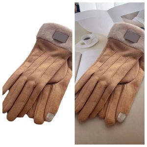 Designer glove luxury gloves fashion Brand Design Style for Women Winter Outdoor Warm Five Fingers Artificial Leather Gloves Wholesale P2