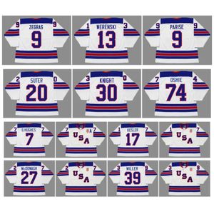 SJ Trevor Zegras 2020 Team USA Hockey Trikot Quinn Hughes Kesler McDonagh Miller Ryan Suter Spencer Knight TJ Oshie Zach Parise