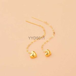 2024 Stud Zhixi Real 18K Gold Drop Earrings AU750 Fine Jewelry Grain Ear Wire Wedding Trendy Party Gift for Women