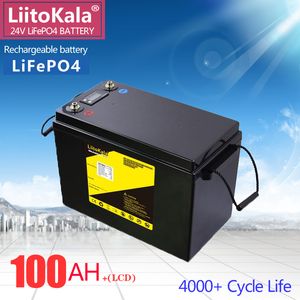 Liitokala 24V 100AH ​​LIFEPO4 8S 29.2V RV kampçıları için pil güç pilleri golf arabası off-road ızgara dışı güneş rüzgarı