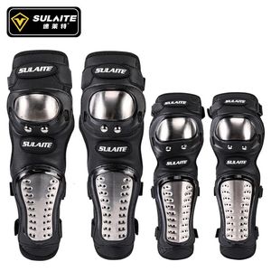 Elbow Knee Pads Sulaite Motorcycle Stainless Steel Kneepad for Men Protective Sport Guard MTB Racing Motocross Protector Gear 231113