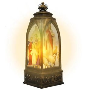 Christmas Decorations Christmas LED Lantern Christmas Led Decorative Lantern Battery Operated Lighted Glittering Nativity Lantern For Christmas 231113